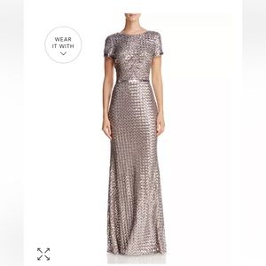 EUC belted sequence Aqua gown size 2